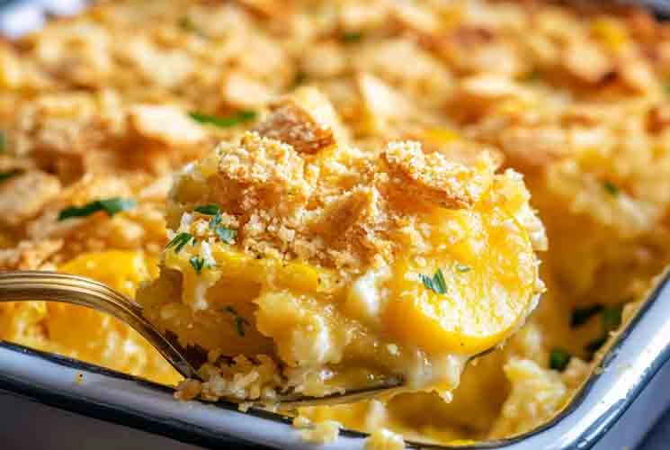 Easy Cheesy Squash Casserole: A Crowd-Pleasing Recipe with Ritz Topping